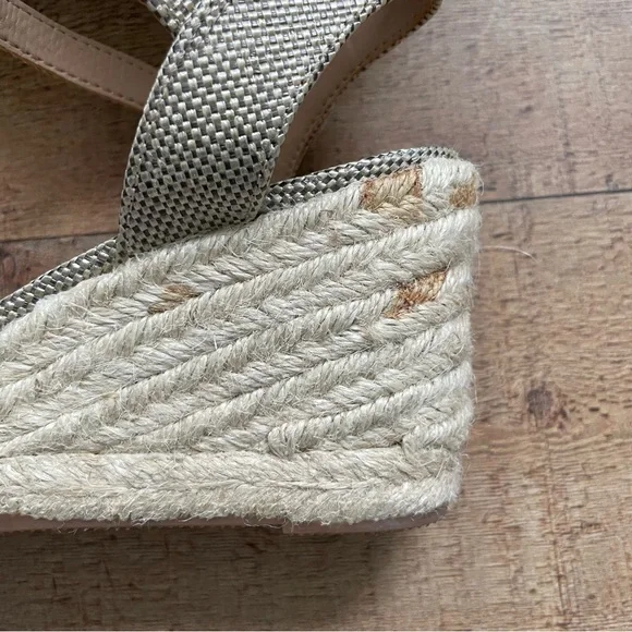 Lauren Ralph Lauren Buckle Tie Wedge Heel Espadrille Shoes Womens Size 7 - Picture 6 of 12